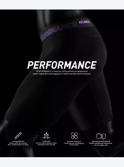 ШОРТИ ATLANTIC 2MH-1184 PERFORMANCE CZARNY