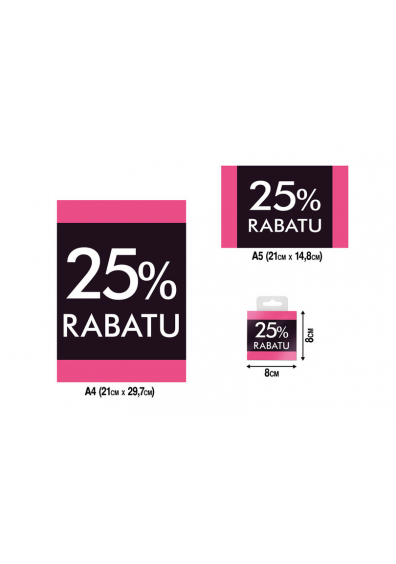 OZNACZENIA DO PROMOCJI 25% RABATU