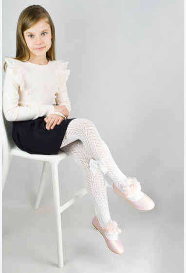 КОЛГОТКИ АЖУР З БАНТИКОМ RB019 0-2 L