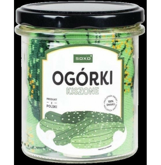 ШКАРПЕТКИ SOXO W SŁOIKU - OGÓRKI KISZONE