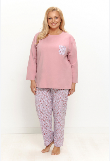 3656 ПІЖАМА ЖІНОЧА ДОВГА AGNESSA 4XL-6XL