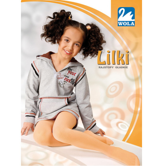 LILKI - RAJSTOPY, CIENKA BAWEŁNA, ГЛАДКІ 6-11 LAT